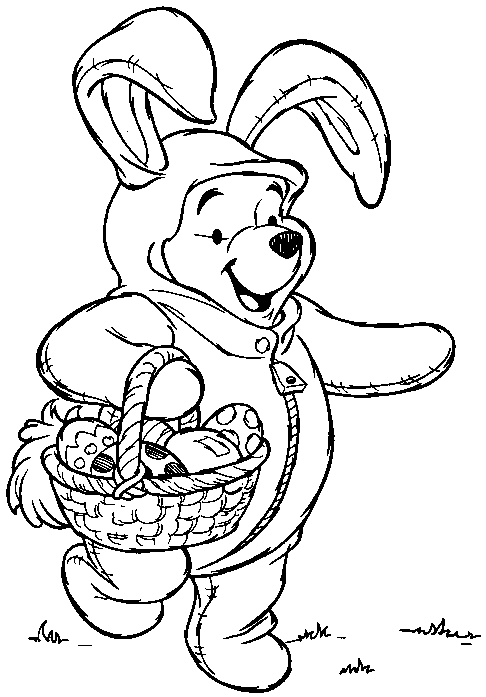 easter bunnies pictures to color. easter bunny coloring pictures